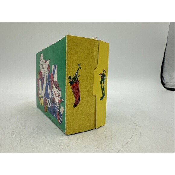 Vintage Christmas Candy Gift Box Container Cardboard Paper Holiday Ornament - Picture 2 of 14